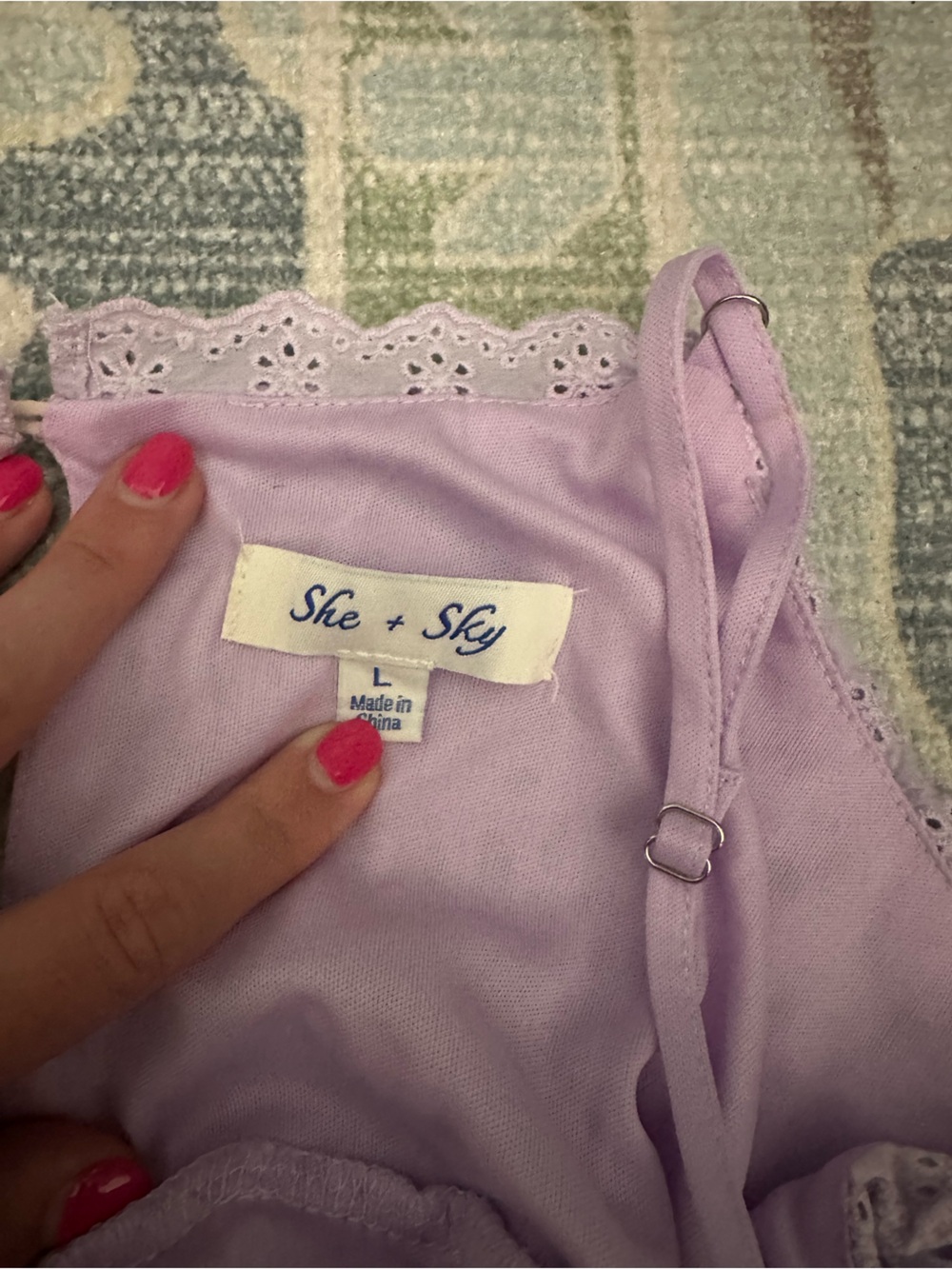 Lavender Eyelet Sundress - Picture 2 of 2